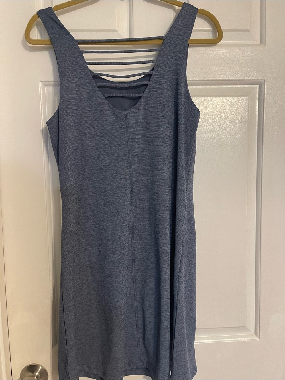 Avalanche Slate Blue Strappy-Back Mini Dress